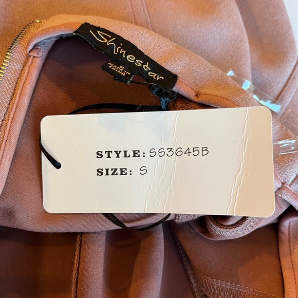 SHINESTAR Mini Skirt (only) Pink Faux Suede Back Zipper Size Small - Picture 4 of 10